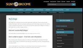
							         MyCollege - SUNY Broome								  
							    
