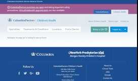 
							         myColumbiaDoctors Patient Portal | ColumbiaDoctors Children's Health								  
							    