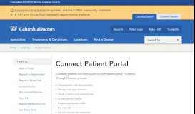 
							         myColumbiaDoctors Patient Portal | ColumbiaDoctors - New ...								  
							    