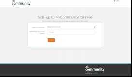 
							         MyCommunity - Signup								  
							    
