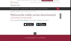 
							         MyConcordia mobile version decomissioned								  
							    