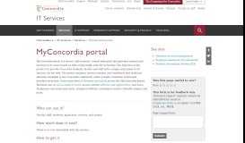 
							         MyConcordia portal - Concordia University								  
							    