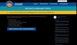 
							         MyCookCountyHealth Online | CookCountyIL.gov								  
							    
