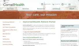 
							         myCornellHealth Patient Portal | Cornell Health								  
							    