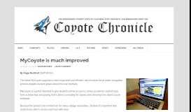 
							         MyCoyote is much improved – Coyote Chronicle CSUSB								  
							    