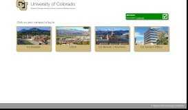 
							         My.CU - Campus Portal Selection - University of Colorado								  
							    