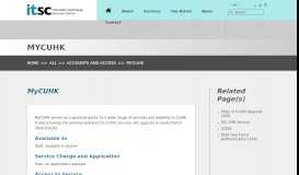
							         MyCUHK | Information Technology Service Centre, The ... - CUHK ITSC								  
							    