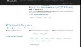 
							         Mycw16 eclinicalweb portal 2523 Results For Websites Listing								  
							    