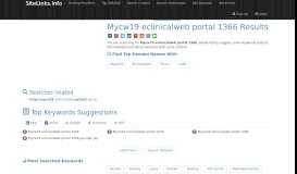 
							         Mycw19 eclinicalweb portal 1366 Results For Websites Listing								  
							    