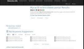 
							         Mycw19 eclinicalweb portal Results For Websites Listing								  
							    