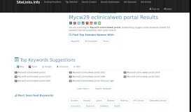 
							         Mycw29 eclinicalweb portal Results For Websites Listing								  
							    