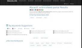 
							         Mycw31 eclinicalweb portal Results For Websites Listing								  
							    