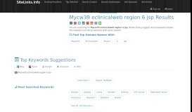 
							         Mycw39 eclinicalweb region 6 jsp Results For Websites Listing								  
							    
