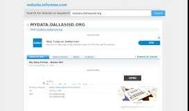 
							         mydata.dallasisd.org at WI. My Data Portal - Dallas ISD								  
							    