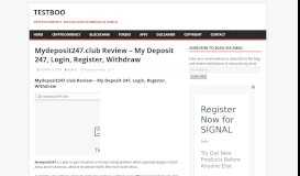 
							         Mydeposit247.club Review - My Deposit 247, Login, Register ...								  
							    