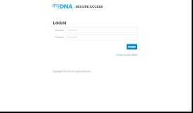 
							         myDNA Secure Access								  
							    