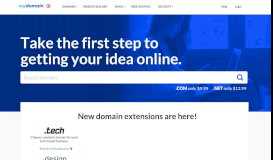 
							         MyDomain | Domain Names, Web Hosting, and Free Domain Services								  
							    