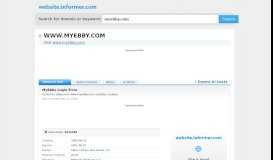 
							         myebby.com at WI. MyEbby Login Error - Website Informer								  
							    