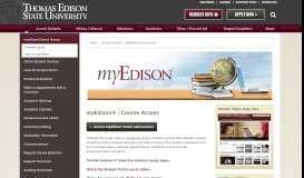 
							         myEdison Course Access | Current ... - Thomas Edison State University								  
							    
