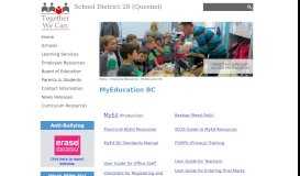 
							         MyEducation BC | School District 28 (Quesnel)								  
							    