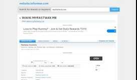 
							         myfastway.me at WI. Fastway Couriers - Website Informer								  
							    