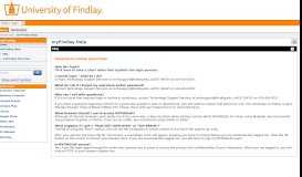 
							         myFindlay Help | myFindlay - University of Findlay								  
							    