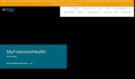 
							         MyFreemanHealth | Patients and Visitors | Freeman Health System								  
							    