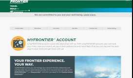 
							         myFrontier | Frontier Airlines								  
							    