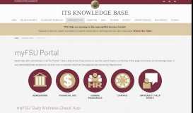 
							         myFSU Portal - ITS Knowledge Base - Florida State University								  
							    