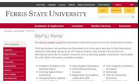 
							         MyFSU: Student Information and Service Portal - MyFSU - Ferris State ...								  
							    