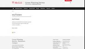 
							         myFuture | Career Planning Service - McGill University								  
							    