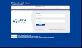 
							         MyGCA - Log in to your account								  
							    