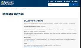 
							         MyGlasgow - Careers Service - Log in to ... - University of Glasgow								  
							    