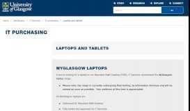 
							         MyGlasgow - IT Services - IT purchasing ... - University of Glasgow								  
							    