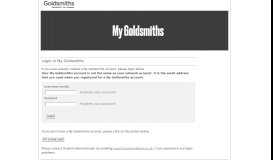 
							         MyGoldsmiths Login - Goldsmiths, University of London								  
							    
