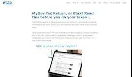 
							         MyGov Tax Return | Pros and Cons | Etax comparison								  
							    