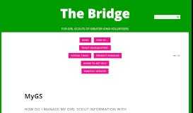 
							         - MyGS — The Bridge								  
							    