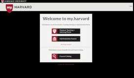 
							         my.harvard - Harvard University								  
							    