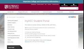 
							         myHCC Student Portal | Howard Community College								  
							    
