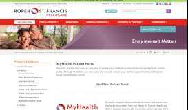
							         MyHealth Patient Portal | Charleston, SC - Roper St. Francis								  
							    
