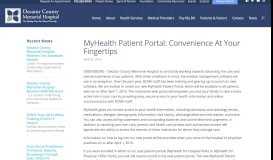 
							         MyHealth Patient Portal - Decatur County Memorial Hospital								  
							    