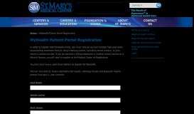 
							         MyHealth Patient Portal Registration | St. Mary's Medical Center								  
							    
