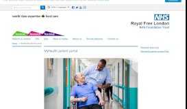 
							         MyHealth patient portal | The Royal Free - Royal Free Hospital								  
							    