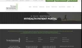 
							         MyHealth Patient Portal - Tucson Orthopaedic Institute								  
							    