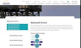 
							         MyHealth Portal | Parrish Medical Center								  
							    