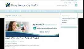 
							         MyHealtheLife | Henry Community Health								  
							    