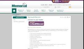 
							         MyHealthRecord | Memorial Hospital at Gulfport								  
							    