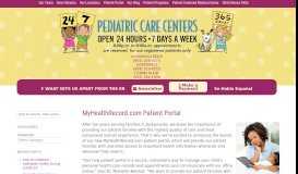 
							         MyHealthRecord.com Patient Portal - 24/7 Pediatric Care Centers								  
							    