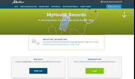 
							         myhealthrecords - My Health Alberta - Government of Alberta								  
							    