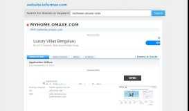 
							         myhome.omaxe.com at WI. Omaxe Customer Portal - Website Informer								  
							    
